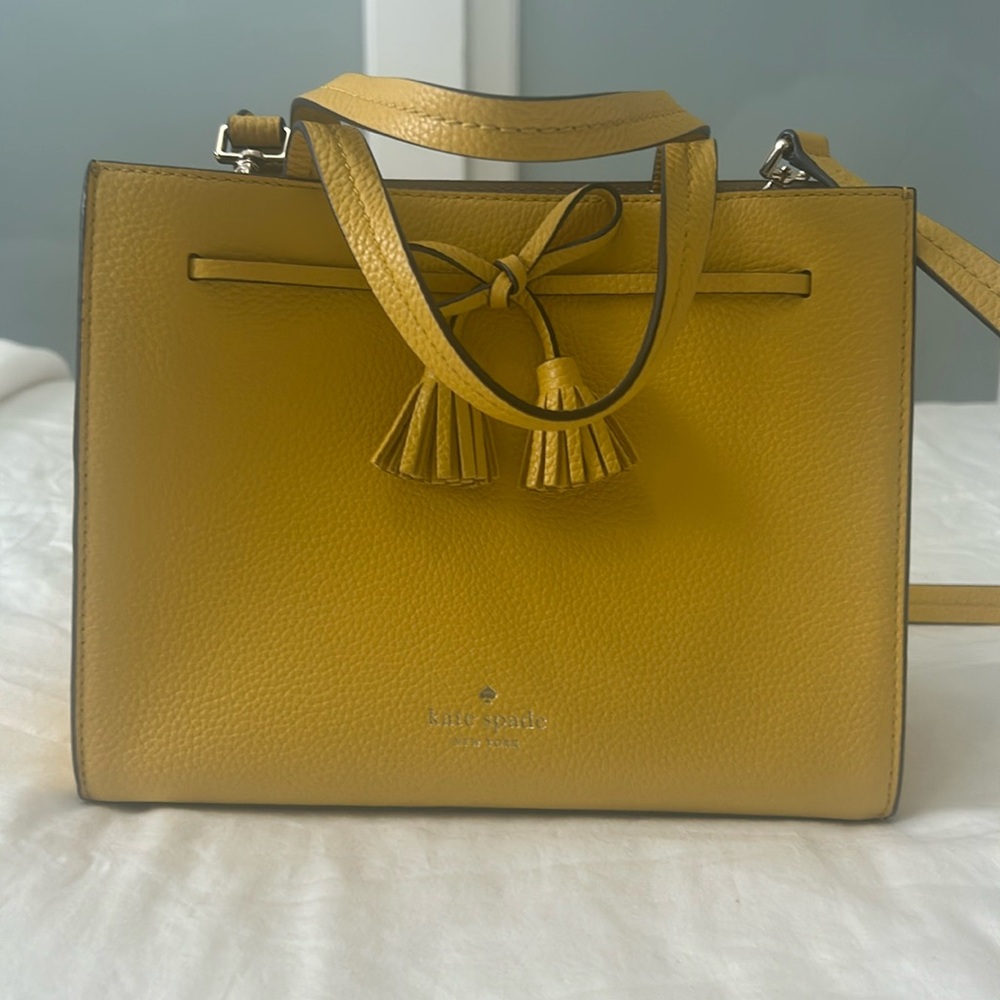 Kate Spade Purse - Small Satchel - Hayes Crossbody -Mustard